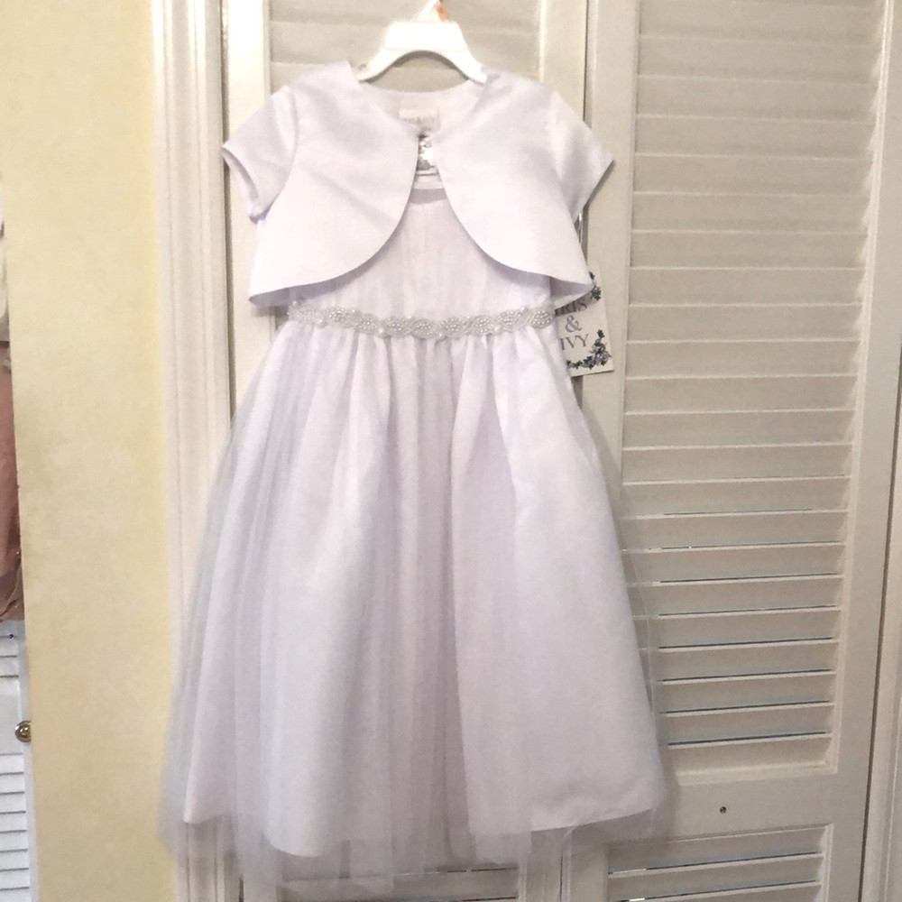 NWT Communion dress/ flower girl/ special occasion white dress